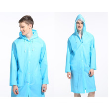 OEM Blue EVA rainwear custom plastic raincoat